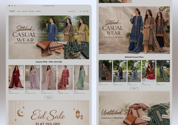 Screenshot of Custom E-commerce Website Development | MaazDev Portfolio